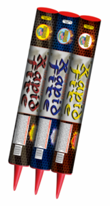Rapid Fire Roman Candle Asst. 3 pack