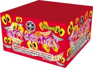 Happy Fireworks, 36 Shots (Plastic)