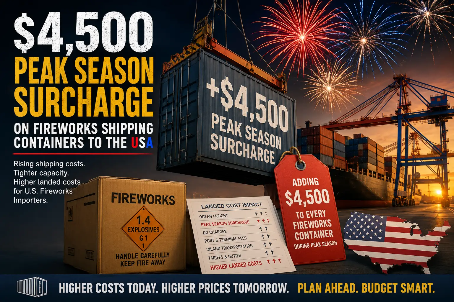 Container Load of Fireworkks from China